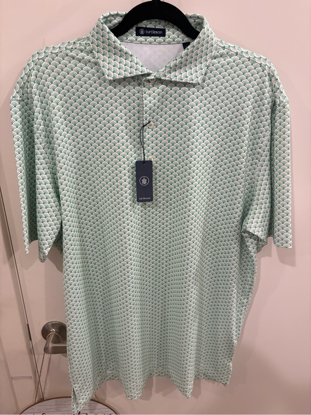 Turtleson Men's performance Mint Polo Shirt - Picture 3 of 8